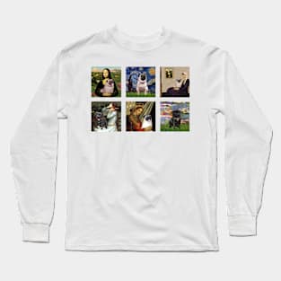 A Composite of Pugs Inserted into Famous Masterpieces Long Sleeve T-Shirt